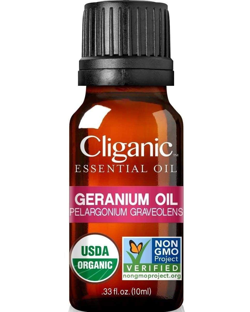 Cliganic 100% Pure Essential Oil Geranium 0.33 fl oz (10 ml)