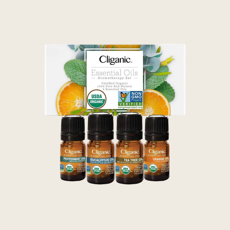 Cliganic Organic Aromatherapy Set (Top 4 Essential Oils)