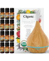Cliganic Bundle & Save! Top 12 Essential Oils Set with Diffuser