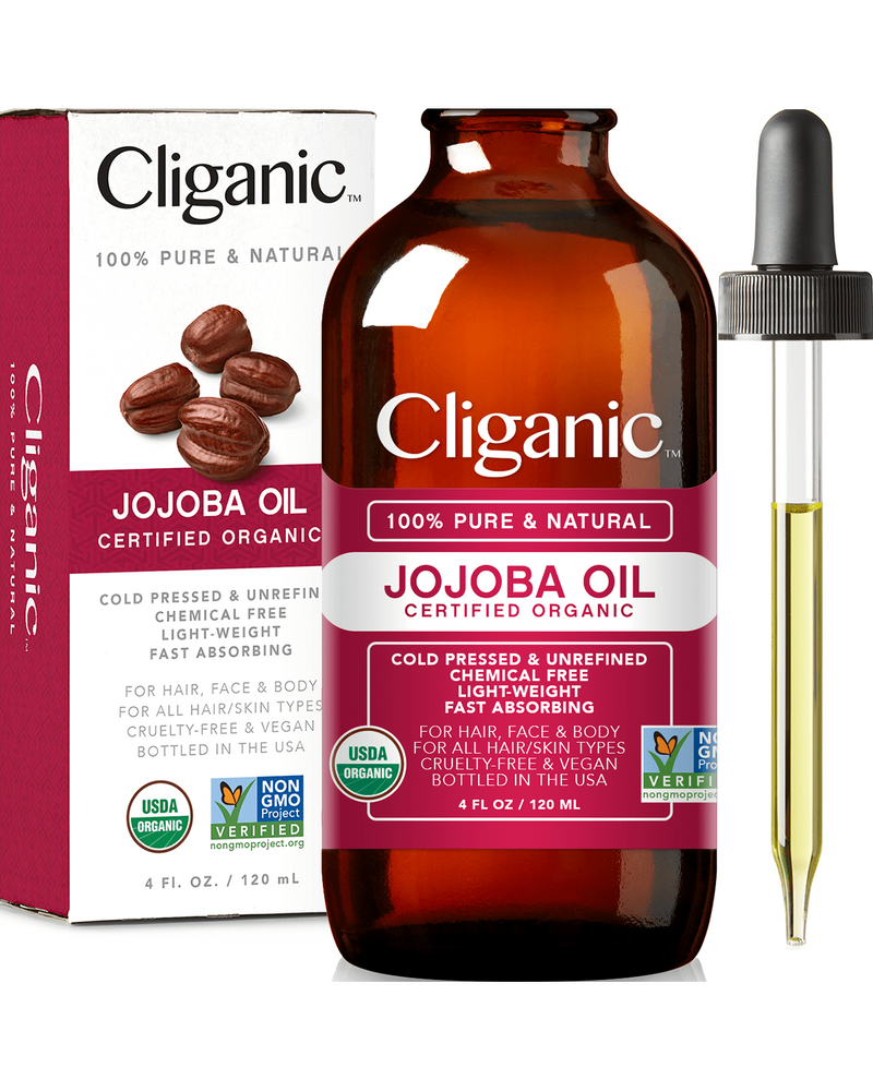 Cliganic 100% Pure & Natural Certified Organic Jojoba Body Oil, 4 fl oz -  Kroger