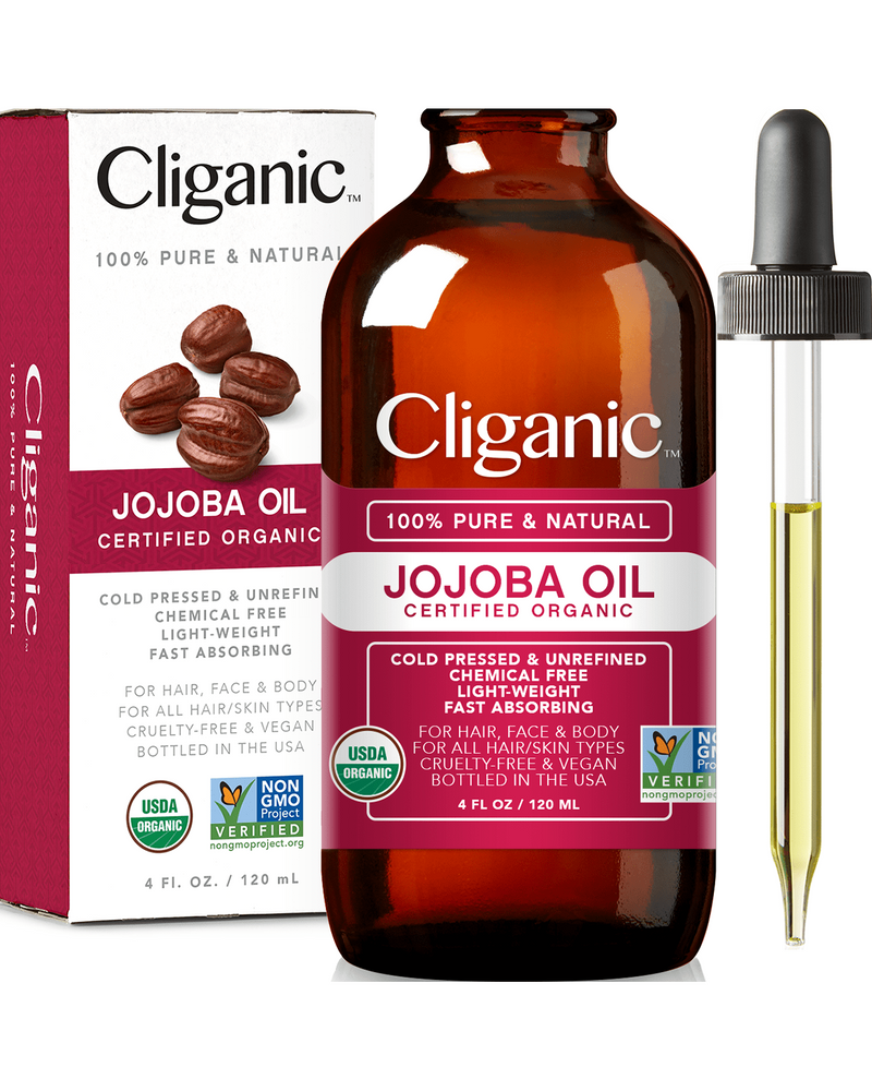 Cliganic Jojoba Oil Non-GMO, Bulk 16oz - 100% Pure, Size: 16 fl oz