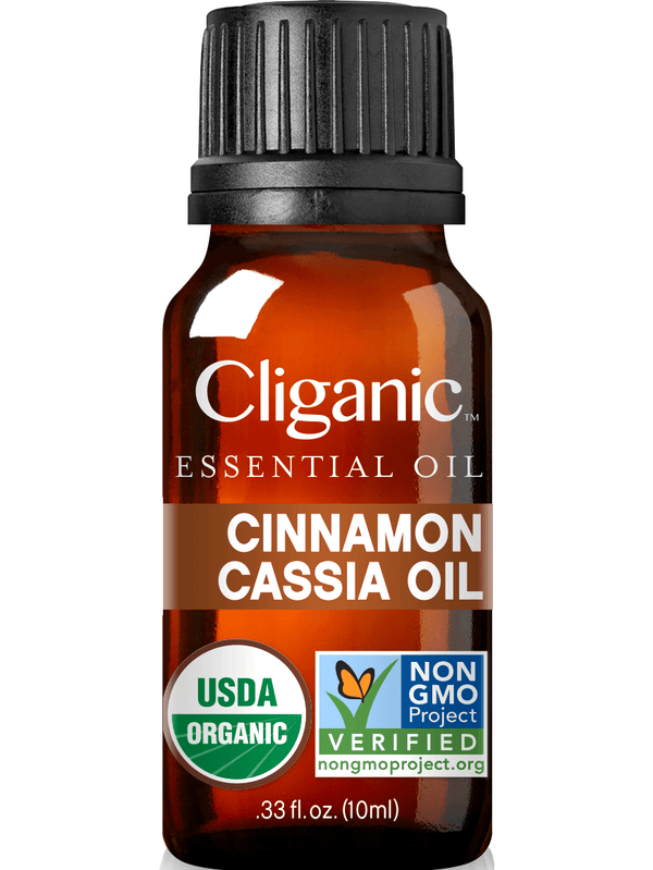 Cliganic 100% Pure Organic Cinnamon Cassia Oil 0.33oz