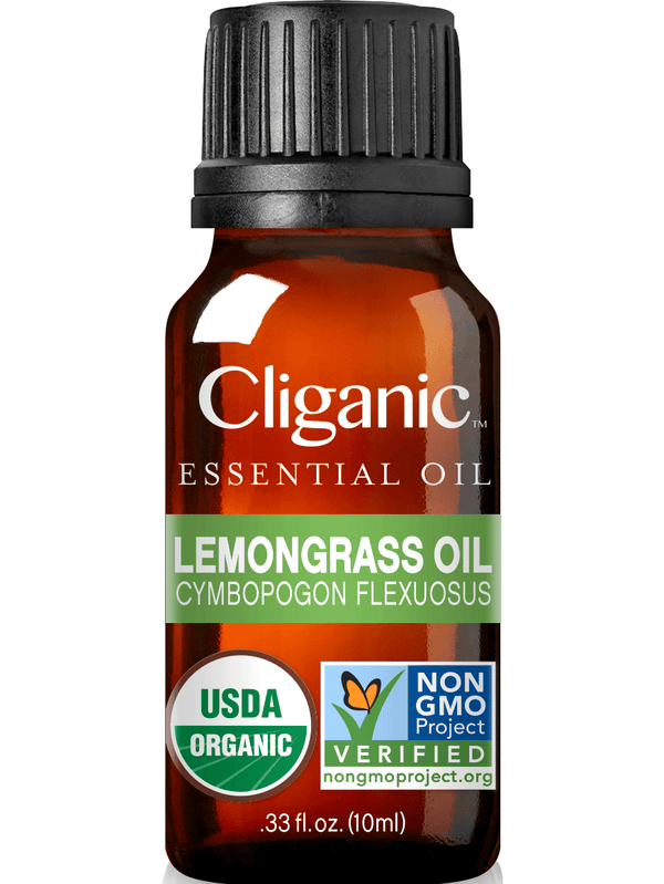 Cliganic 100% Pure Organic Lemongrass Oil 0.33oz