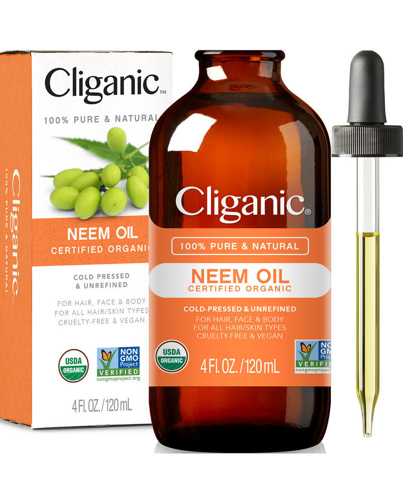 Cliganic Organic Jojoba Oil, 100% Pure (4oz), Moisturizing Oil for Face,  Hair, Skin & Nails, Natural Cold Pressed Hexane Free