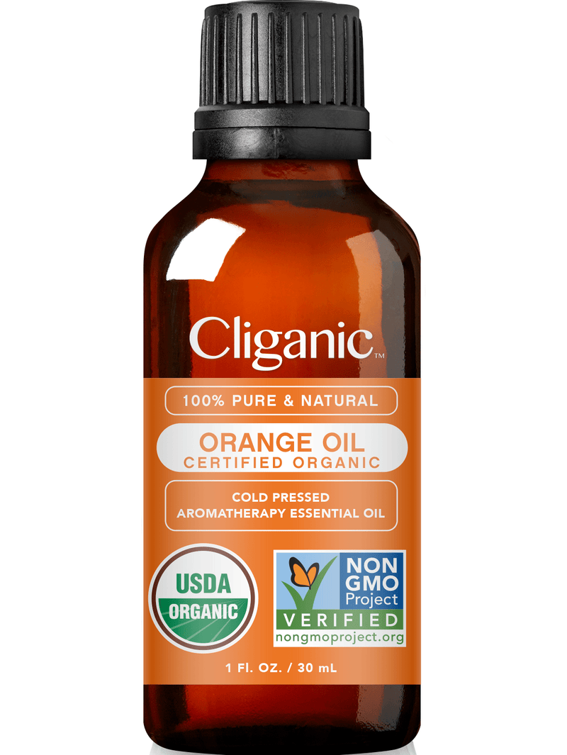 Cliganic USDA Organic Sweet Orange Essential Oil, 1oz - Natural Aromatherapy Oil for Diffuser