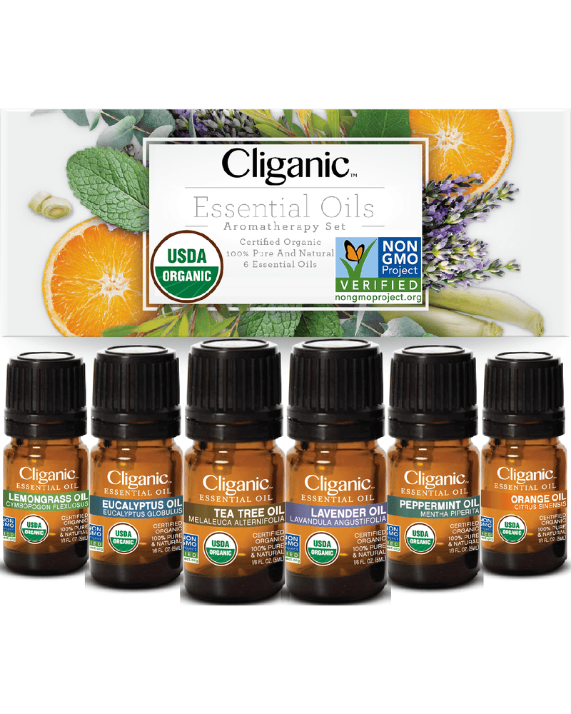 Cliganic Essential Oils Certified Organic Aromatherapy Set, 8 Ct, 8/Count -  Kroger