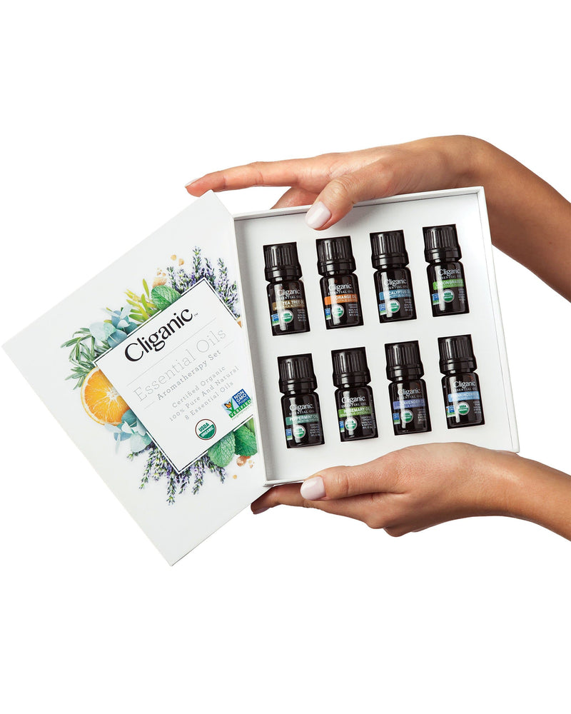 Cliganic Essential Oils Certified Organic Aromatherapy Set, 6 Ct, 6/Count -  Harris Teeter